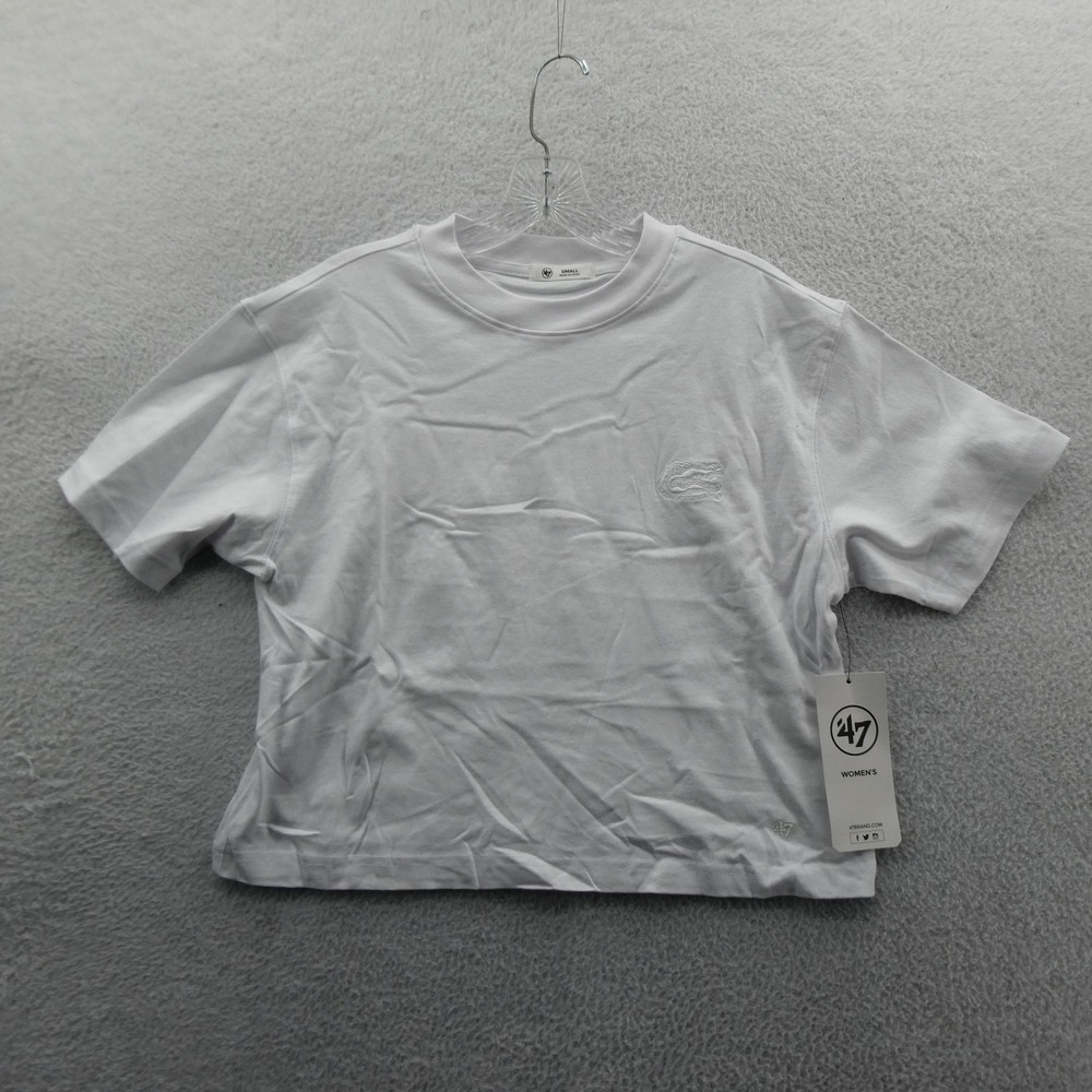 47 Brand Shirt Women Small Florida Gators White Embossed Cotton Blend 12404